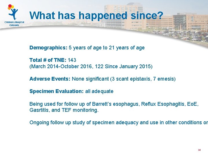 What has happened since? Demographics: 5 years of age to 21 years of age