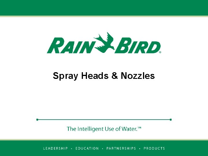 Spray Heads & Nozzles 