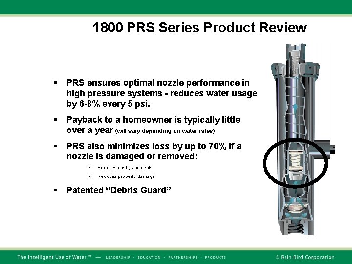 1800 PRS Series Product Review § PRS ensures optimal nozzle performance in high pressure