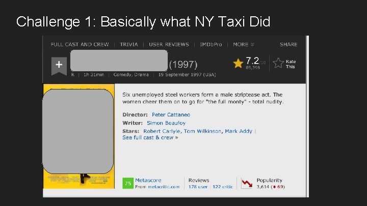 Challenge 1: Basically what NY Taxi Did 