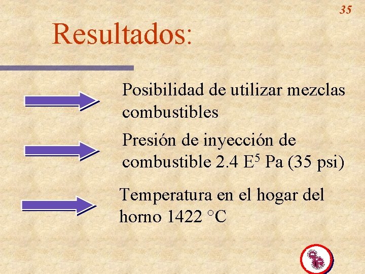 35 Resultados: Posibilidad de utilizar mezclas combustibles Presión de inyección de combustible 2. 4