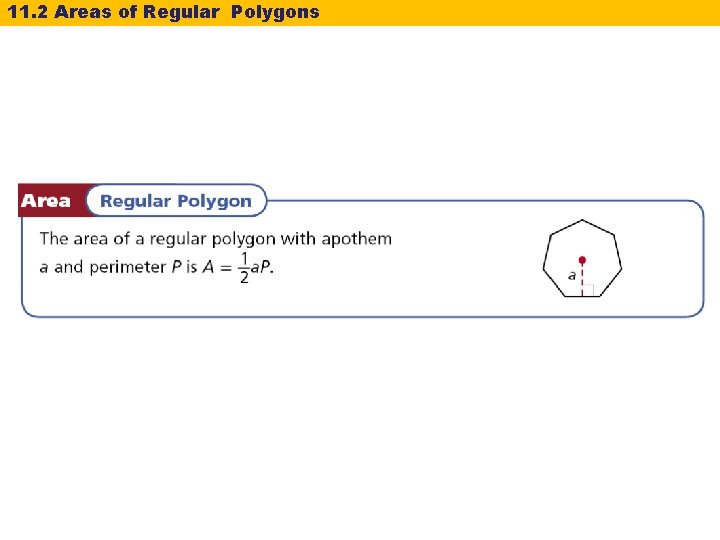 11. 2 Areas of Regular Polygons 