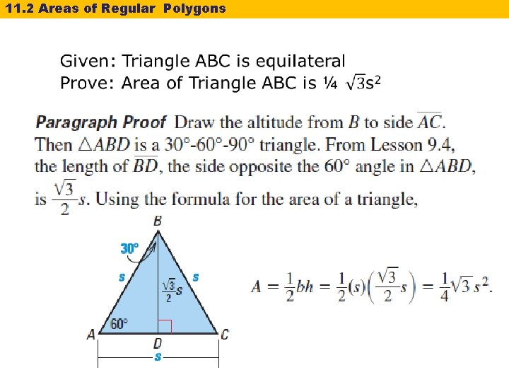 11. 2 Areas of Regular Polygons 