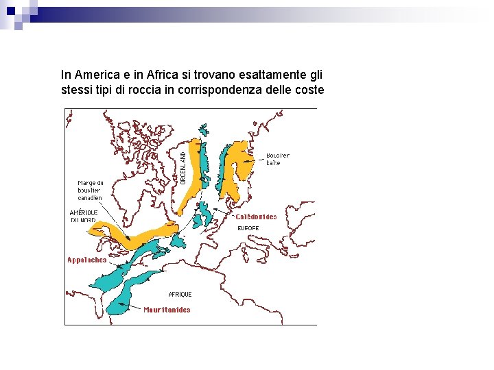 In America e in Africa si trovano esattamente gli stessi tipi di roccia in