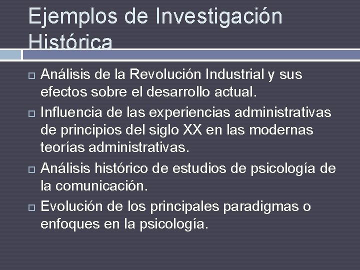 Ejemplos de Investigación Histórica Análisis de la Revolución Industrial y sus efectos sobre el