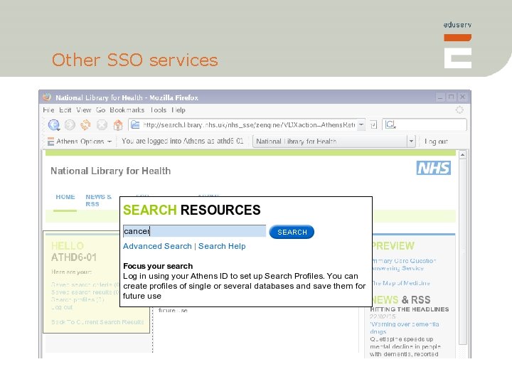Other SSO services 