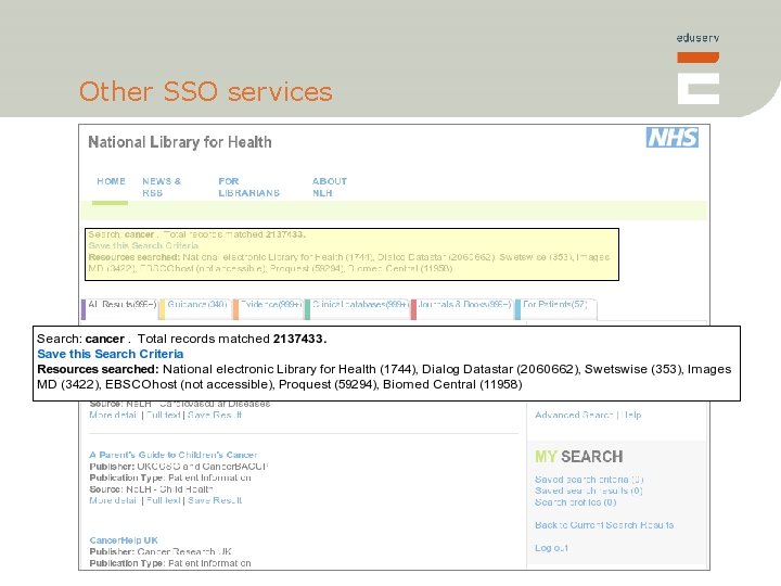 Other SSO services 