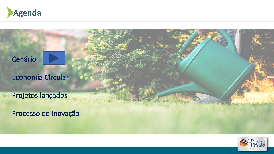 Agenda Cenário Economia Circular Projetos lançados Processo de Inovação 
