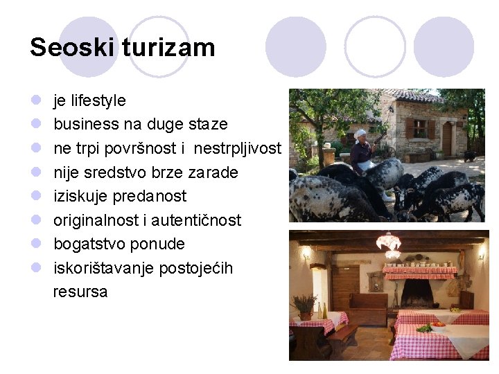 Seoski turizam l je lifestyle l business na duge staze l ne trpi površnost