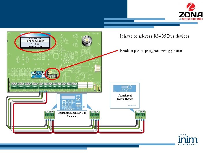 It have to address RS 485 Bus devices Control Panel IN PROGRAMMING Ver: 2.