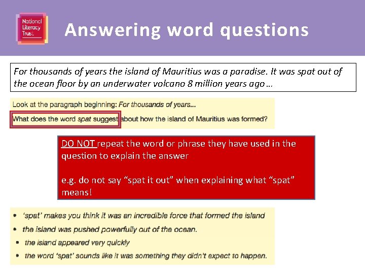 Answering word questions For thousands of years the island of Mauritius was a paradise.