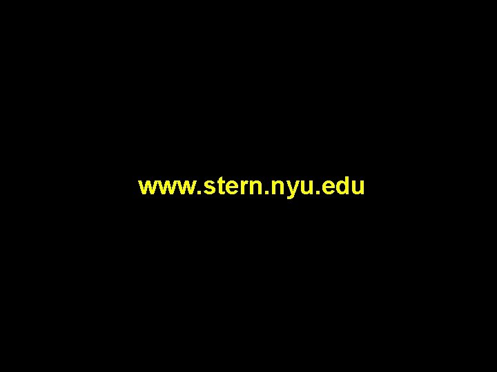 n www. stern. nyu. edu 