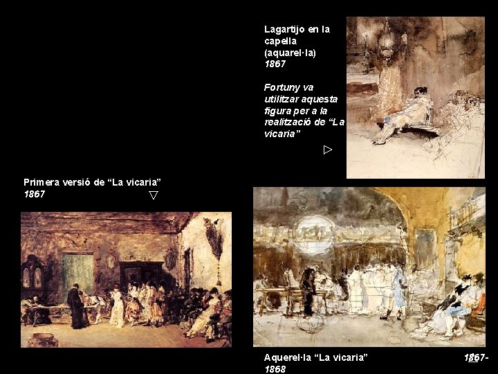 Lagartijo en la capella (aquarel·la) 1867 Fortuny va utilitzar aquesta figura per a la