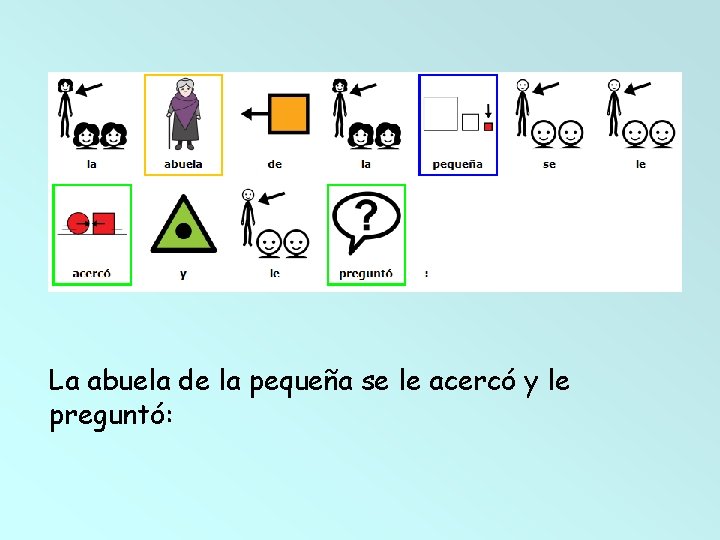La abuela de la pequeña se le acercó y le preguntó: 