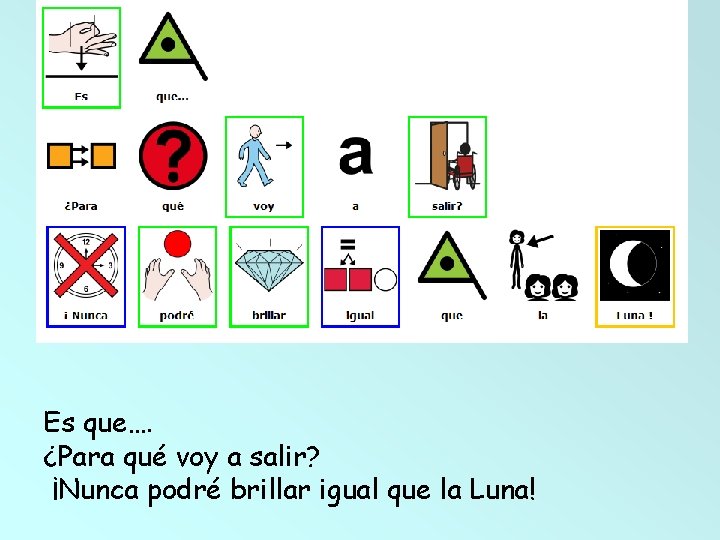 Es que…. ¿Para qué voy a salir? ¡Nunca podré brillar igual que la Luna!