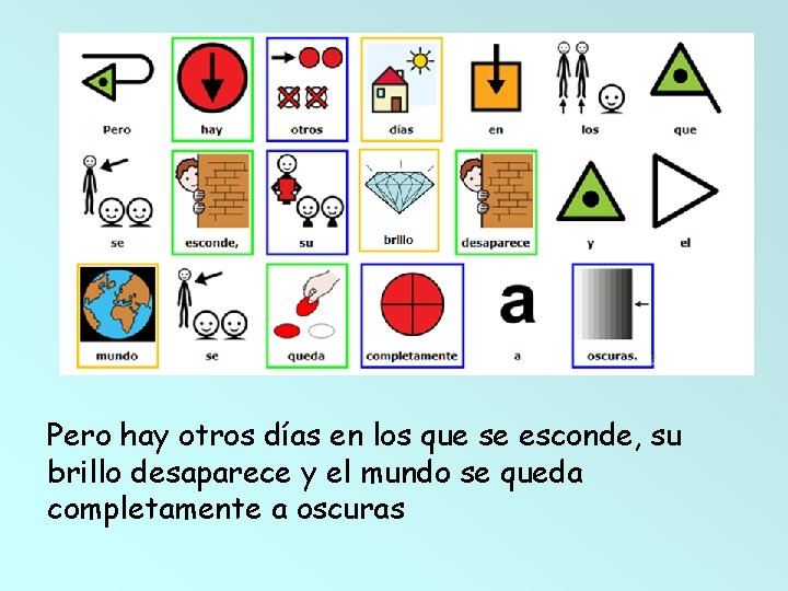 Pero hay otros días en los que se esconde, su brillo desaparece y el