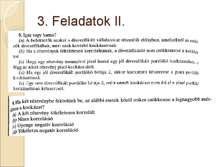 3. Feladatok II. 