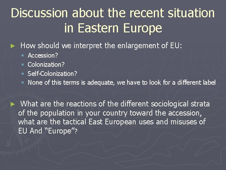Discussion about the recent situation in Eastern Europe ► How should we interpret the