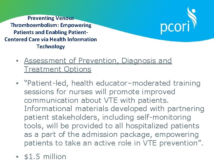 Preventing Venous Thromboembolism: Empowering Patients and Enabling Patient. Centered Care via Health Information Technology