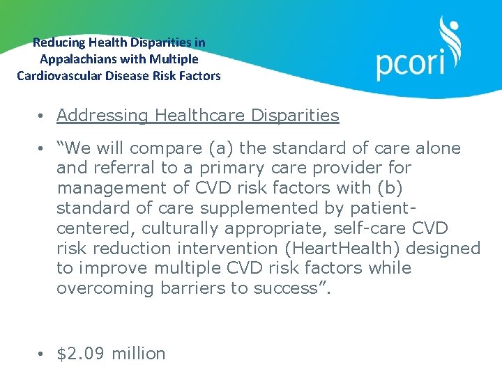 Reducing Health Disparities in Appalachians with Multiple Cardiovascular Disease Risk Factors • Addressing Healthcare