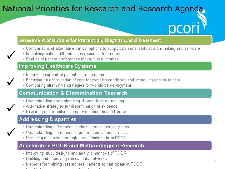 National Priorities for Research and Research Agenda Assessment of Options for Prevention, Diagnosis, and