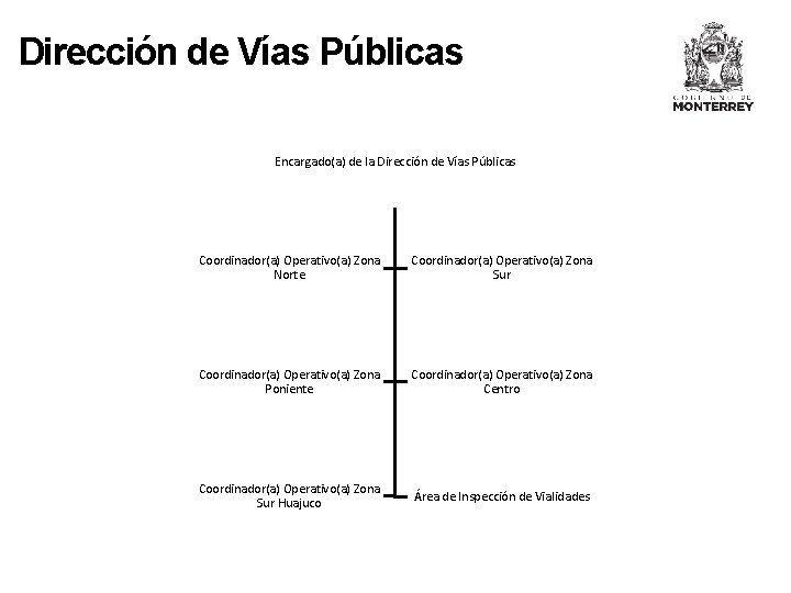 Dirección de Vías Públicas Encargado(a) de la Dirección de Vías Públicas Coordinador(a) Operativo(a) Zona