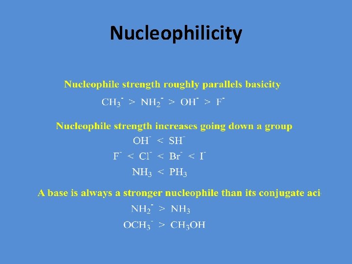 Nucleophilicity 
