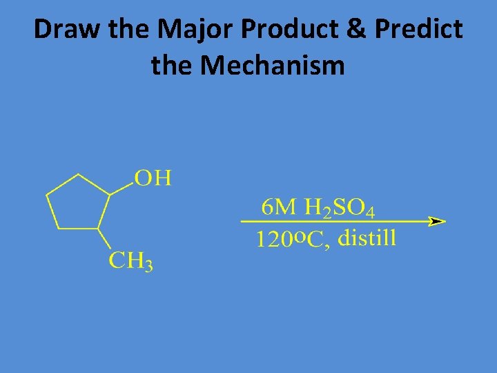 Draw the Major Product & Predict the Mechanism 