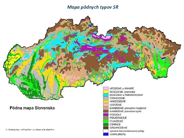 Mapa pôdnych typov SR 