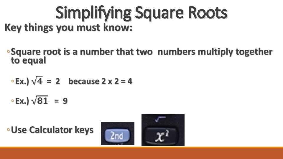  Simplifying Square Roots 