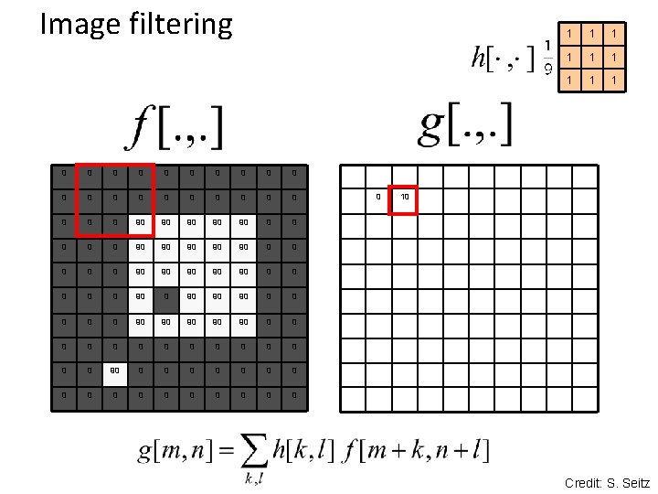 Image filtering 0 0 0 0 0 0 90 90 90 0 0 90 Image filtering 0 0 0 0 0 0 90 90 90 0 0 90