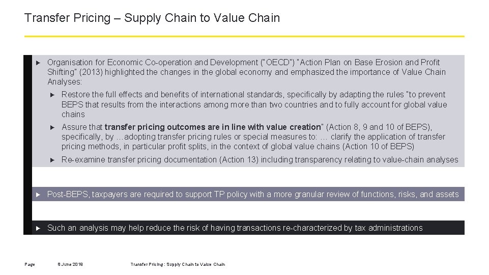 Transfer Pricing – Supply Chain to Value Chain ► Page Organisation for Economic Co-operation
