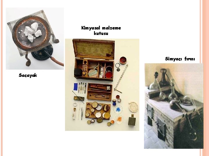 Kimyasal malzeme kutusu Simyacı fırını Sacayak 