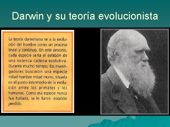 Darwin y su teoría evolucionista 