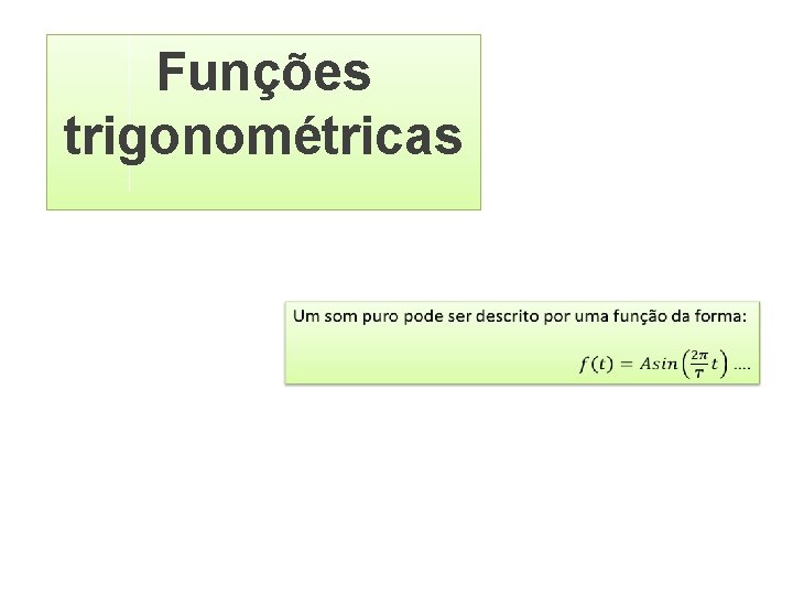 Funções trigonométricas 