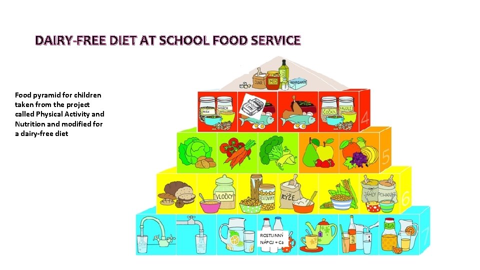 DAIRY-FREE DIET AT SCHOOL FOOD SERVICE Food pyramid for children taken from the project DAIRY-FREE DIET AT SCHOOL FOOD SERVICE Food pyramid for children taken from the project