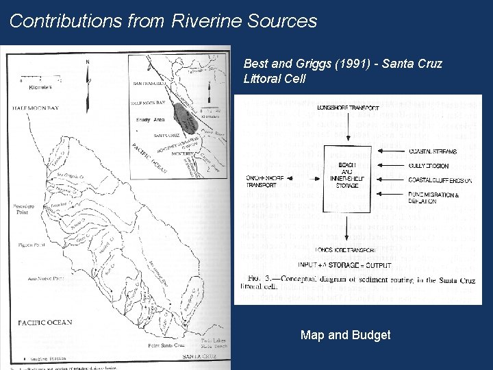 Contributions from Riverine Sources Best and Griggs (1991) - Santa Cruz Littoral Cell Map
