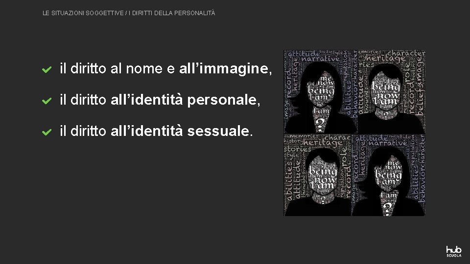 LE SITUAZIONI SOGGETTIVE / I DIRITTI DELLA PERSONALITÀ il diritto al nome e all’immagine, LE SITUAZIONI SOGGETTIVE / I DIRITTI DELLA PERSONALITÀ il diritto al nome e all’immagine,