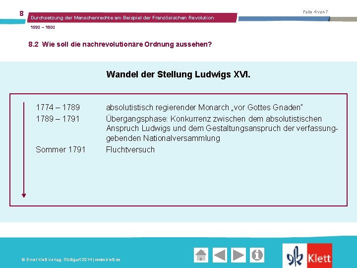 8 Folie 4 von 7 Durchsetzung der Menschenrechte am Beispiel der Französischen Revolution 1550