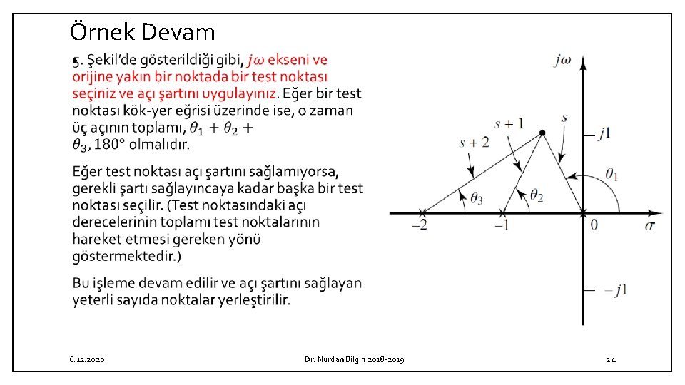 Örnek Devam • 6. 12. 2020 Dr. Nurdan Bilgin 2018 2019 24 Örnek Devam • 6. 12. 2020 Dr. Nurdan Bilgin 2018 2019 24