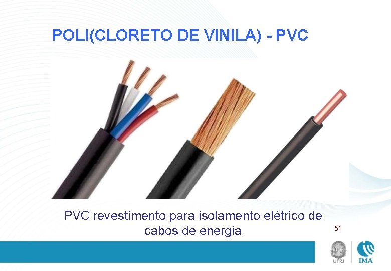 POLI(CLORETO DE VINILA) - PVC revestimento para isolamento elétrico de cabos de energia 51