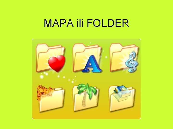MAPA ili FOLDER 
