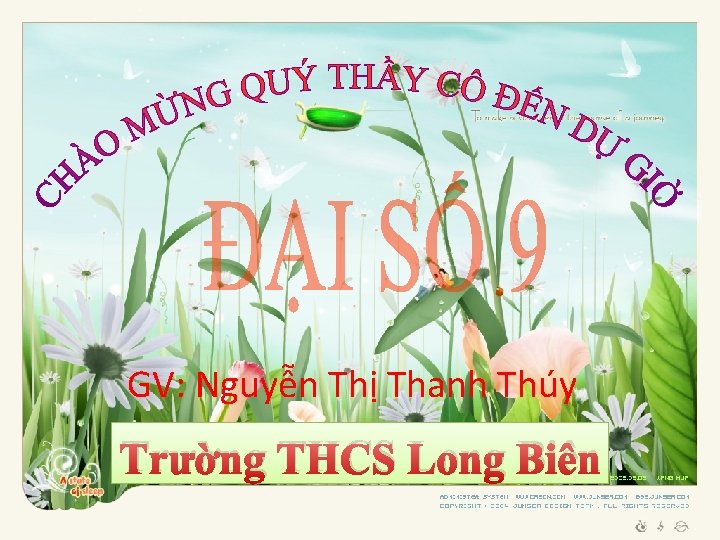 GV: Nguyễn Thị Thanh Thúy Trường THCS Long Biên 