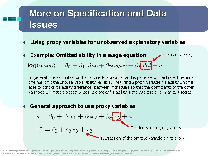 Chapter 9 More on Specification and Data Issues