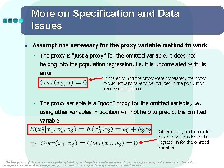 Chapter 9 More on Specification and Data Issues