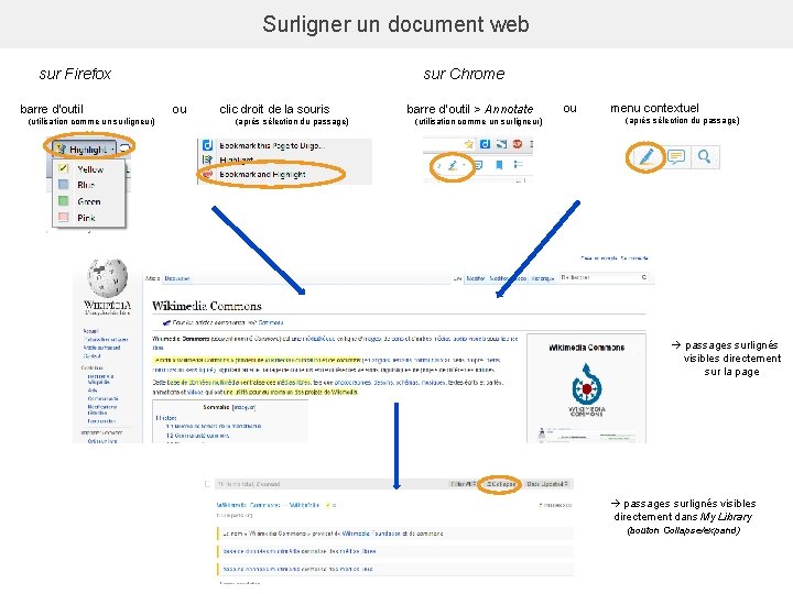 Surligner un document web sur Firefox barre d’outil (utilisation comme un surligneur) sur Chrome