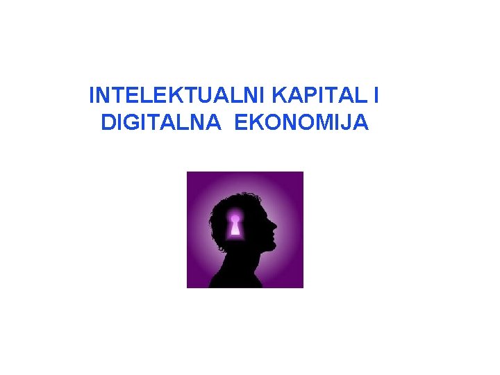 INTELEKTUALNI KAPITAL I DIGITALNA EKONOMIJA INTELEKTUALNI KAPITAL I DIGITALNA EKONOMIJA