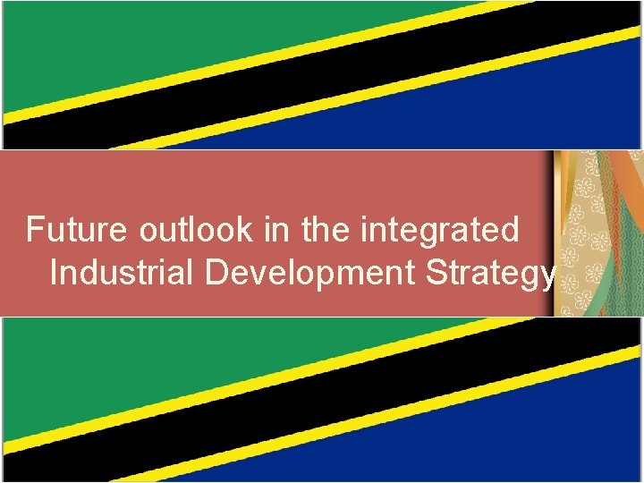 Future outlook in the integrated Industrial Development Strategy Future outlook in the integrated Industrial Development Strategy