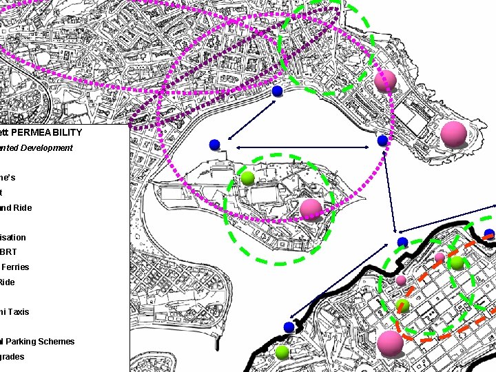 ett PERMEABILITY ented Development ne’s et and Ride isation /BRT Ferries Ride ni Taxis