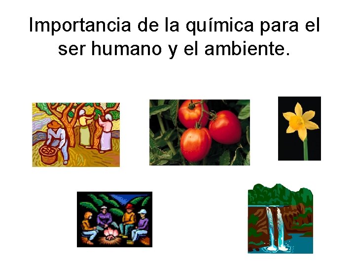 Importancia de la química para el ser humano y el ambiente. 